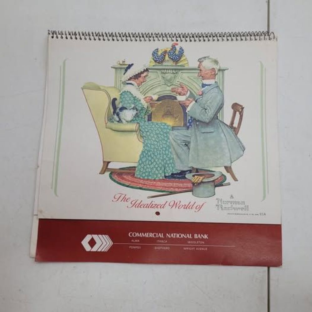 1986 Norman Rockwell Calendar Commercial National Bank